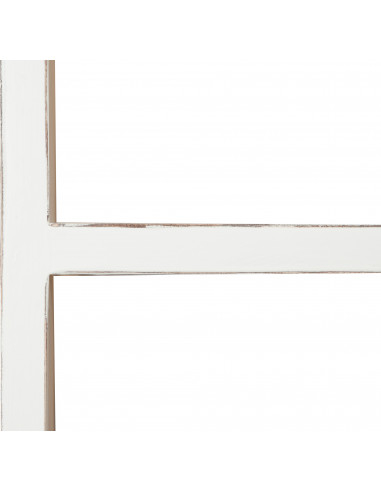 Estante em madeira maciça de lima com acabamento branco antigo 121x36x200 cm Estante em madeira maciça de lima com acabamento branco antigo 121x36x200 cm