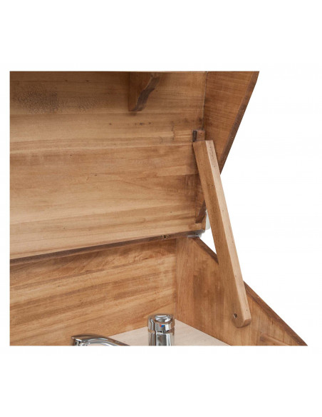 Credenza cucina in legno massello di tiglio finitura bianca anticata L130xPR60xH115 cm