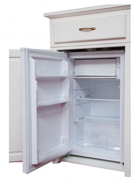 Aparador de cozinha em madeira maciça de lima com acabamento branco antigo L130xDP60xA115 cm
