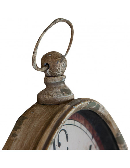 Orologio da parete in ferro finitura bianca anticata L32xPR5xH55 cm