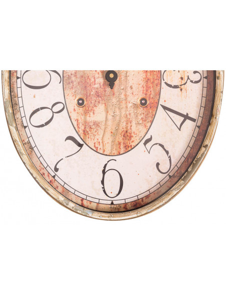 Orologio da parete in ferro finitura bianca anticata L32xPR5xH55 cm