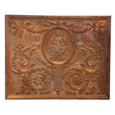 PIASTRA DA CAMINO IN FUSIONE DI GHISA L82XPR3XH65 CM RUGGINE AL NATURALE 2