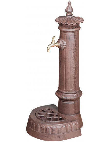 Fontana in ghisa finitura ruggine anticata L37xPR33xH78,5 cm