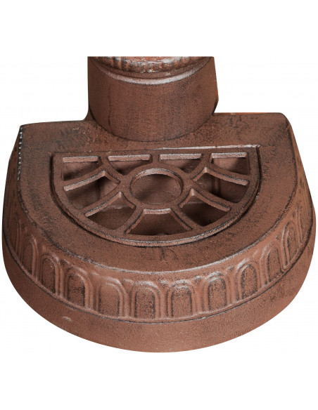 Fonte de ferro fundido acabamento antigo ferrugem L37xPR33xH78,5 cm