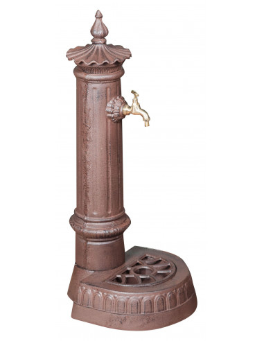 Fontana in ghisa finitura ruggine anticata L37xPR33xH78,5 cm