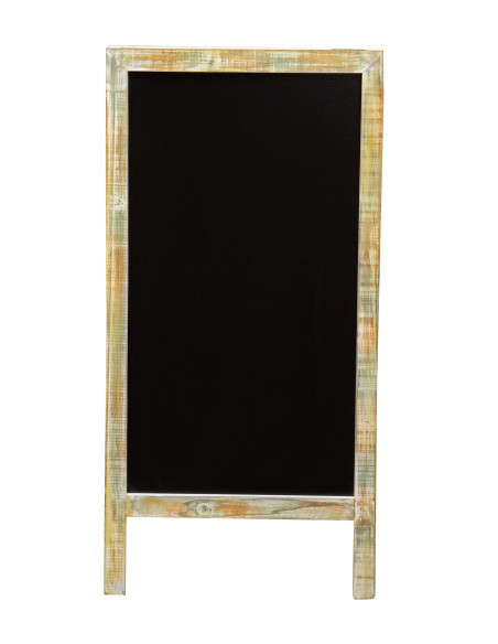 LAVAGNA DA TERRA BIFACCIALE CON CORNICE IN LEGNO L50XPR4,5XH100 CM