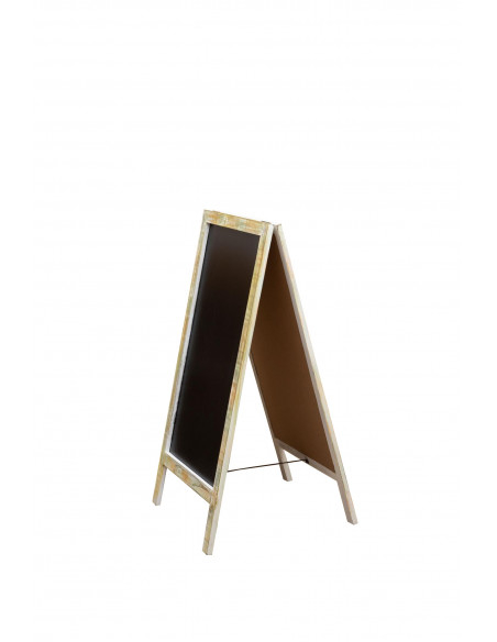 LAVAGNA DA TERRA BIFACCIALE CON CORNICE IN LEGNO L50XPR4,5XH100 CM