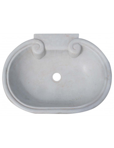 Lavandino in marmo bianco  L62xPR46xH18 cm Lavandino in marmo bianco  L62xPR46xH18 cm