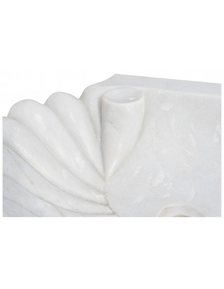 Lavandino a conchiglia in marmo bianco L64xPR50xH12 cm