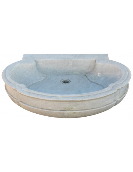 Banheira de mármore branco L80xDP57xH16 cm