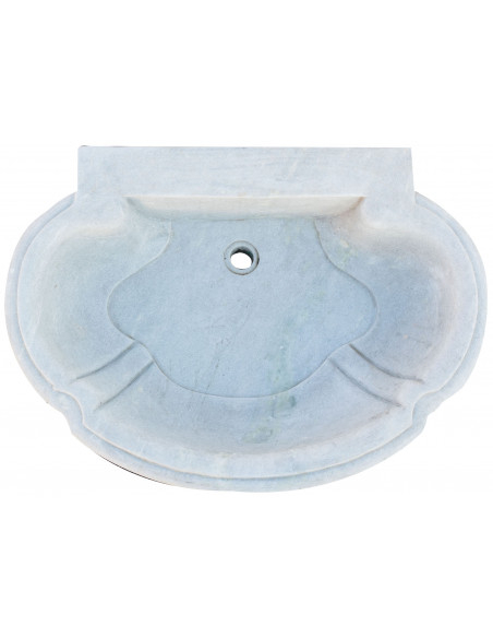 Banheira de mármore branco L80xDP57xH16 cm