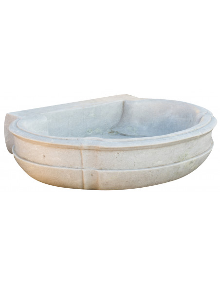 Banheira de mármore branco L80xDP57xH16 cm