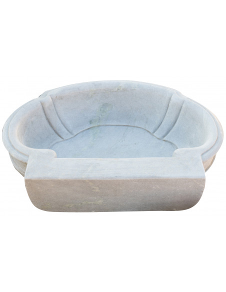 Banheira de mármore branco L80xDP57xH16 cm