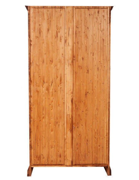 Libreria in legno massello di tiglio finitura noce 108x38x211 cm