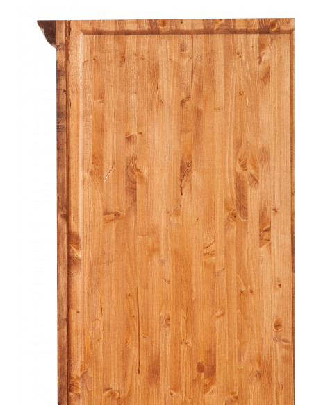 Libreria in legno massello di tiglio finitura noce 108x38x211 cm