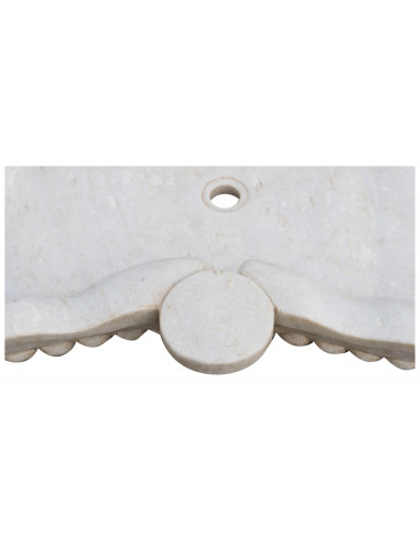 Vasca smerlata in marmo bianco L120xPR56xH15 cm Vasca smerlata in marmo bianco L120xPR56xH15 cm