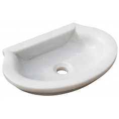 Lavandino in marmo bianco  L46xPR31xH13 cm