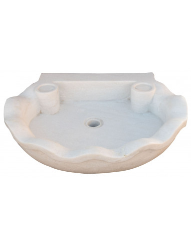 Pia de mármore branco L60xDP50xH13 cm Pia de mármore branco L60xDP50xH13 cm
