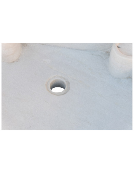 Pia de mármore branco L60xDP50xH13 cm