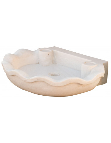 Pia de mármore branco L60xDP50xH13 cm Pia de mármore branco L60xDP50xH13 cm