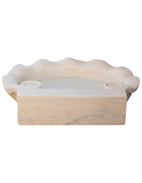 Pia de mármore branco L60xDP50xH13 cm