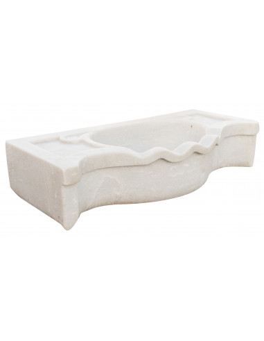 Lavandino in marmo bianco L70xPR33xH17 cm Lavandino in marmo bianco L70xPR33xH17 cm