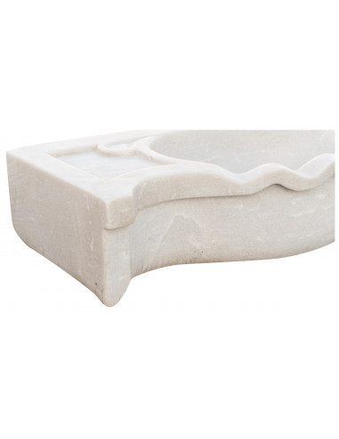 Lavandino in marmo bianco L70xPR33xH17 cm Lavandino in marmo bianco L70xPR33xH17 cm