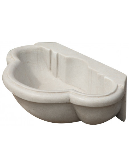 Lavandino in marmo bianco  L57xPR37xH16 cm
