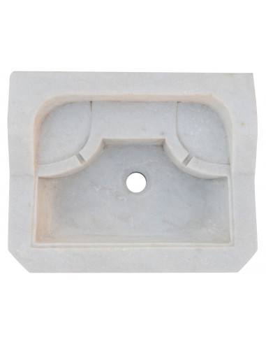 Pia de mármore branco L51xDP41xH15 cm Pia de mármore branco L51xDP41xH15 cm