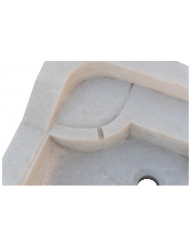 Pia de mármore branco L51xDP41xH15 cm Pia de mármore branco L51xDP41xH15 cm