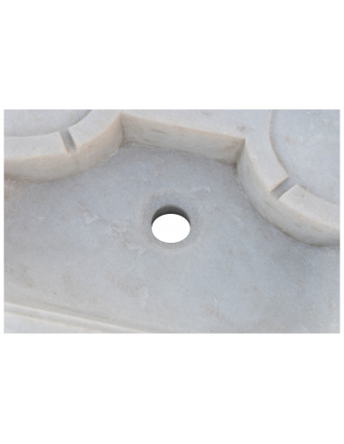 Pia de mármore branco L51xDP41xH15 cm Pia de mármore branco L51xDP41xH15 cm