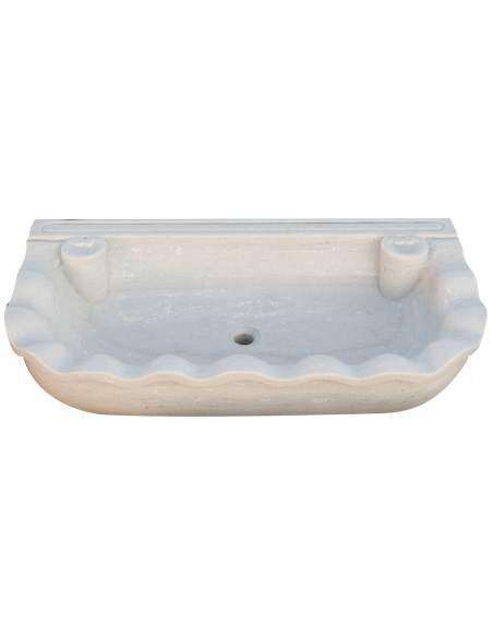 Acquaio in marmo bianco  L95xPR54xH17 cm