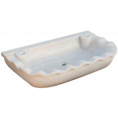 Pia de mármore branco L95xDP54xH17 cm