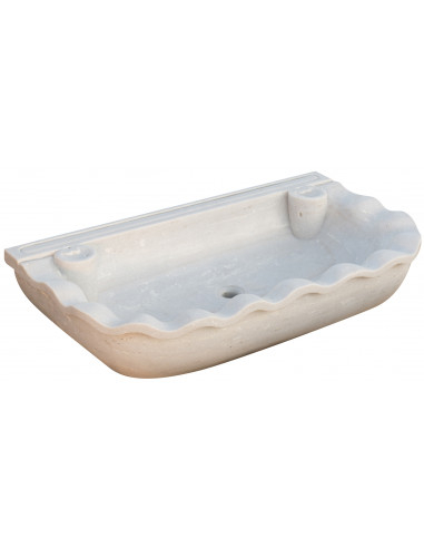 Pia de mármore branco L95xDP54xH17 cm