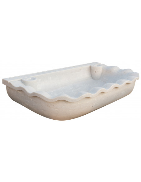 Pia de mármore branco L95xDP54xH17 cm