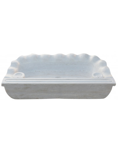 Pia de mármore branco L95xDP54xH17 cm Pia de mármore branco L95xDP54xH17 cm