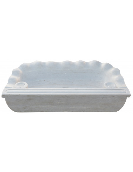 Pia de mármore branco L95xDP54xH17 cm