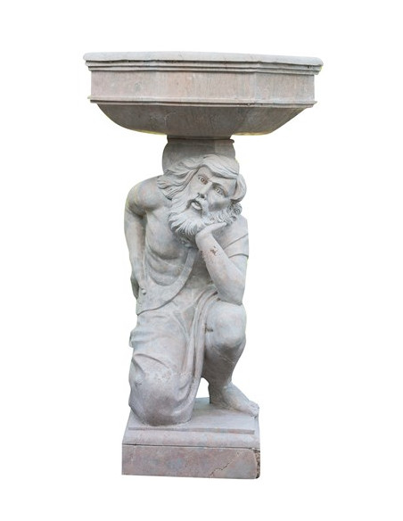 Par de estátuas de mármore L74XDP74X130 cm cada