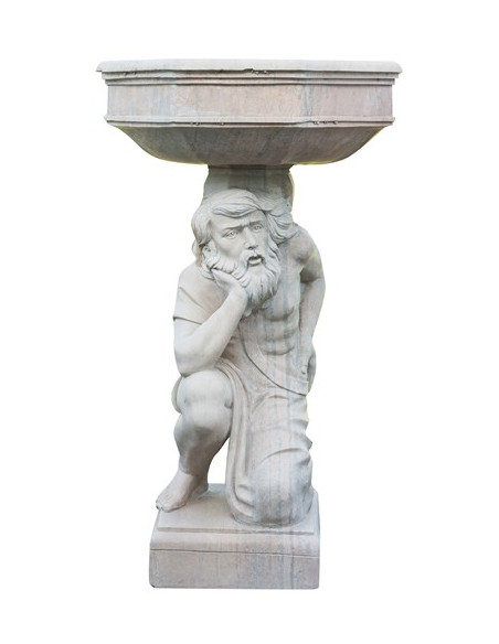Par de estátuas de mármore L74XDP74X130 cm cada