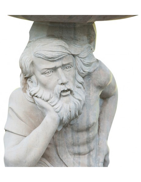 Par de estátuas de mármore L74XDP74X130 cm cada