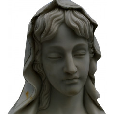 Madonna di Lourdes in marmo L62xPR45xH215 cm 2