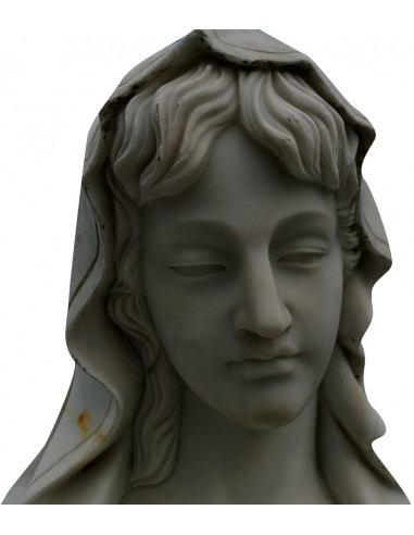 Madonna de Lourdes em mármore L62xDP45xH215 cm Madonna de Lourdes em mármore L62xDP45xH215 cm
