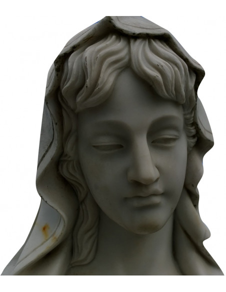 Madonna di Lourdes in marmo L62xPR45xH215 cm