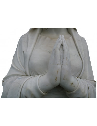 Madonna di Lourdes in marmo L62xPR45xH215 cm Madonna di Lourdes in marmo L62xPR45xH215 cm