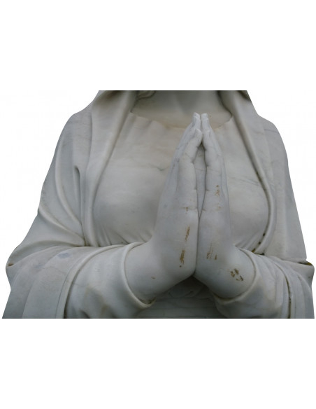 Madonna di Lourdes in marmo L62xPR45xH215 cm