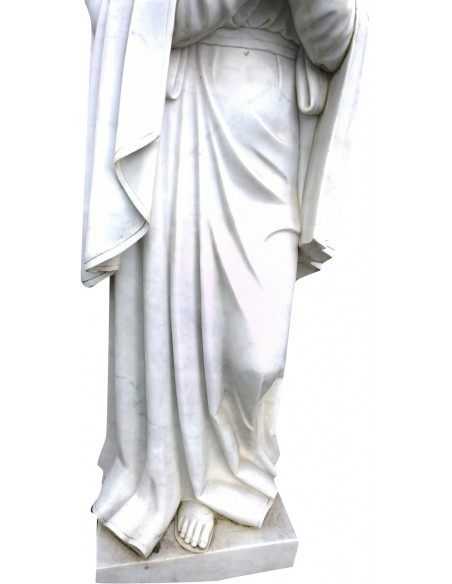 Madonna di Lourdes in marmo L62xPR45xH215 cm
