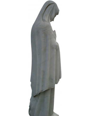 Madonna de Lourdes em mármore L62xDP45xH215 cm Madonna de Lourdes em mármore L62xDP45xH215 cm