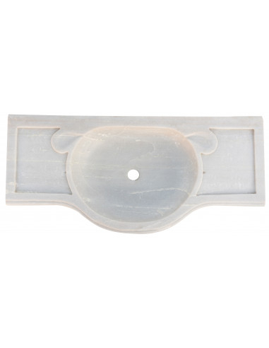 Pia de mármore branco L100xDP46xH15 cm Pia de mármore branco L100xDP46xH15 cm