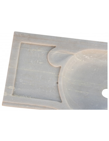 Pia de mármore branco L100xDP46xH15 cm Pia de mármore branco L100xDP46xH15 cm