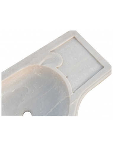Pia de mármore branco L100xDP46xH15 cm Pia de mármore branco L100xDP46xH15 cm